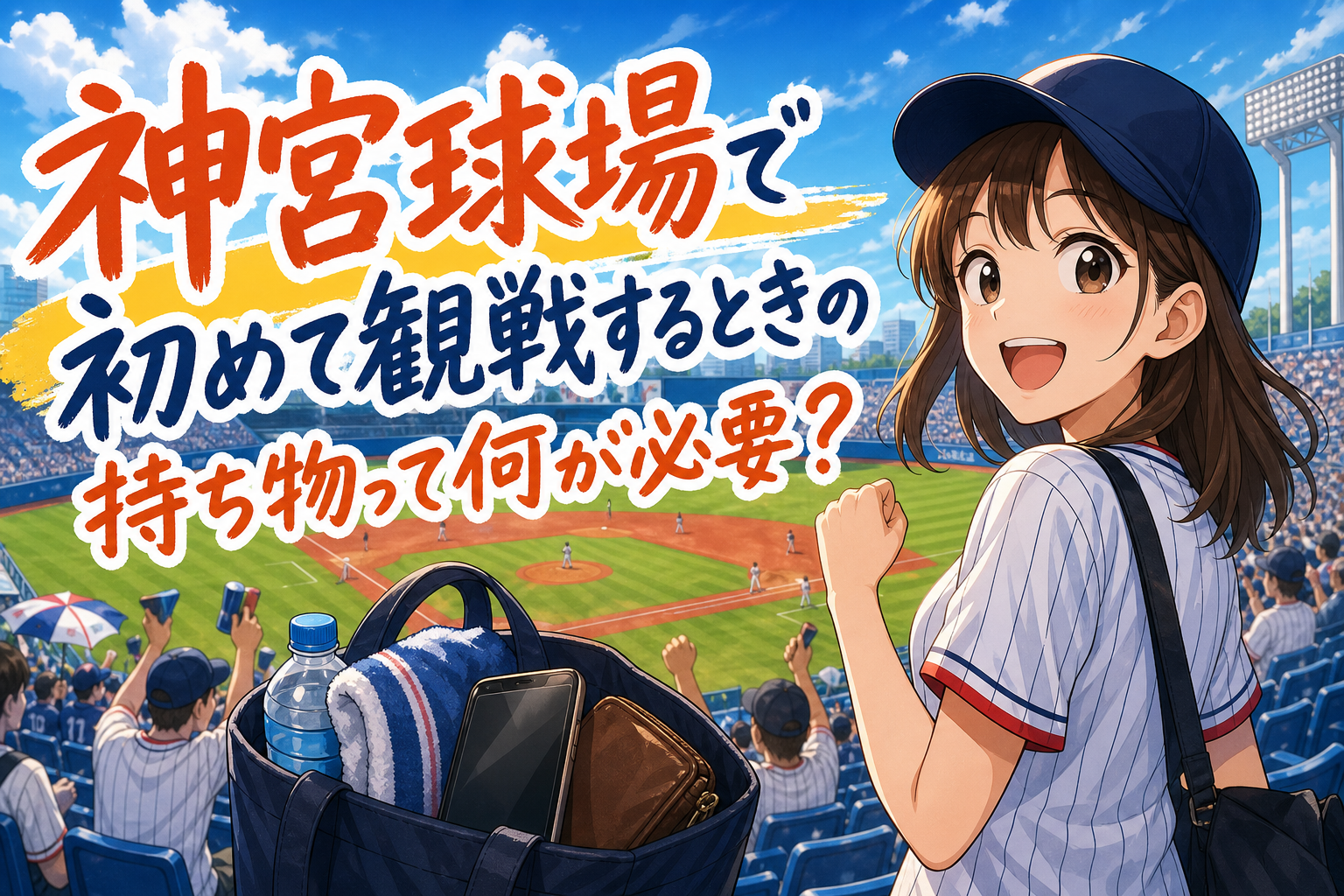 神宮球場で初めて観戦するときの持ち物って何が必要？