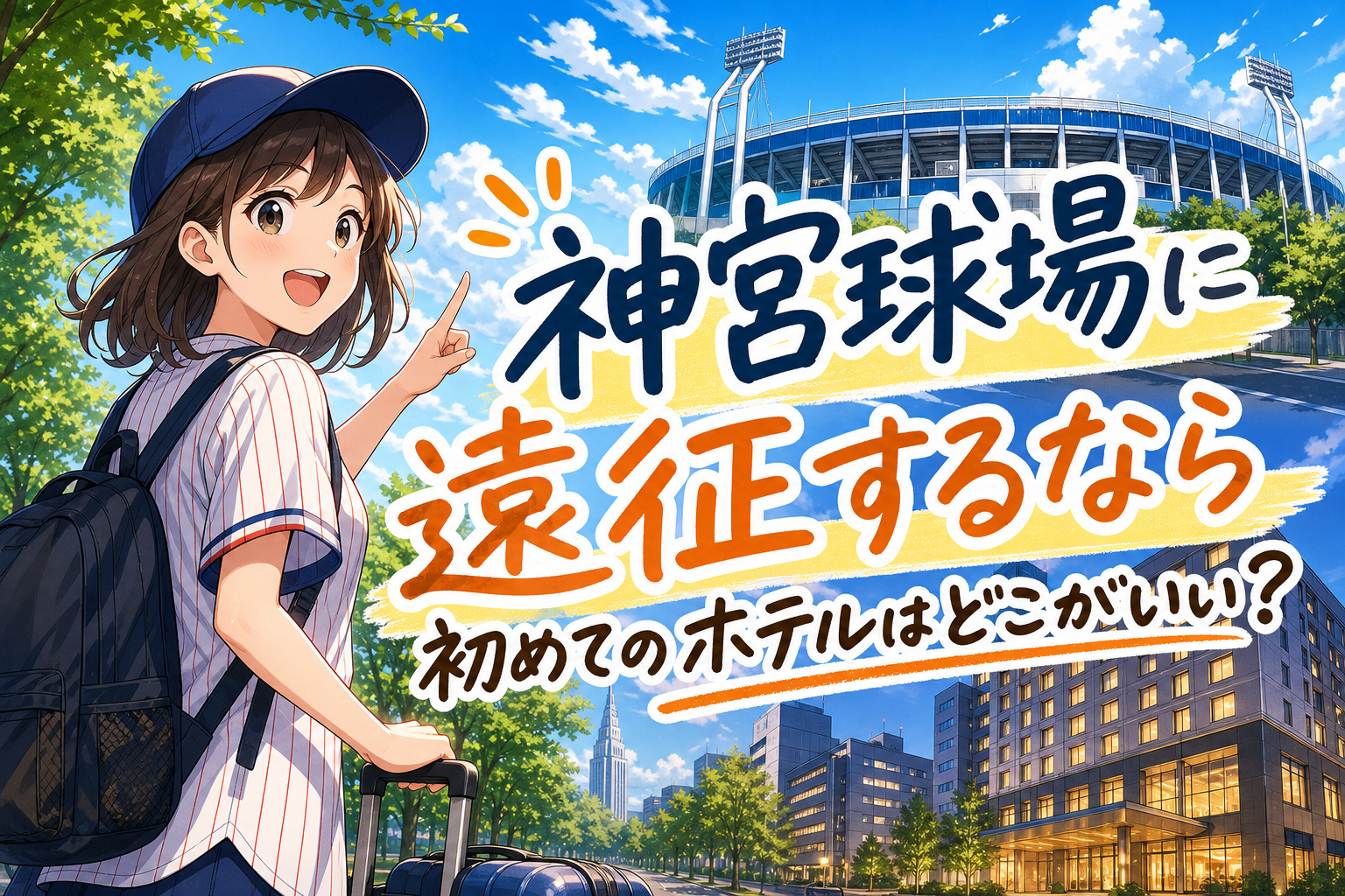 神宮球場に遠征するなら初めてのホテルはどこがいい？