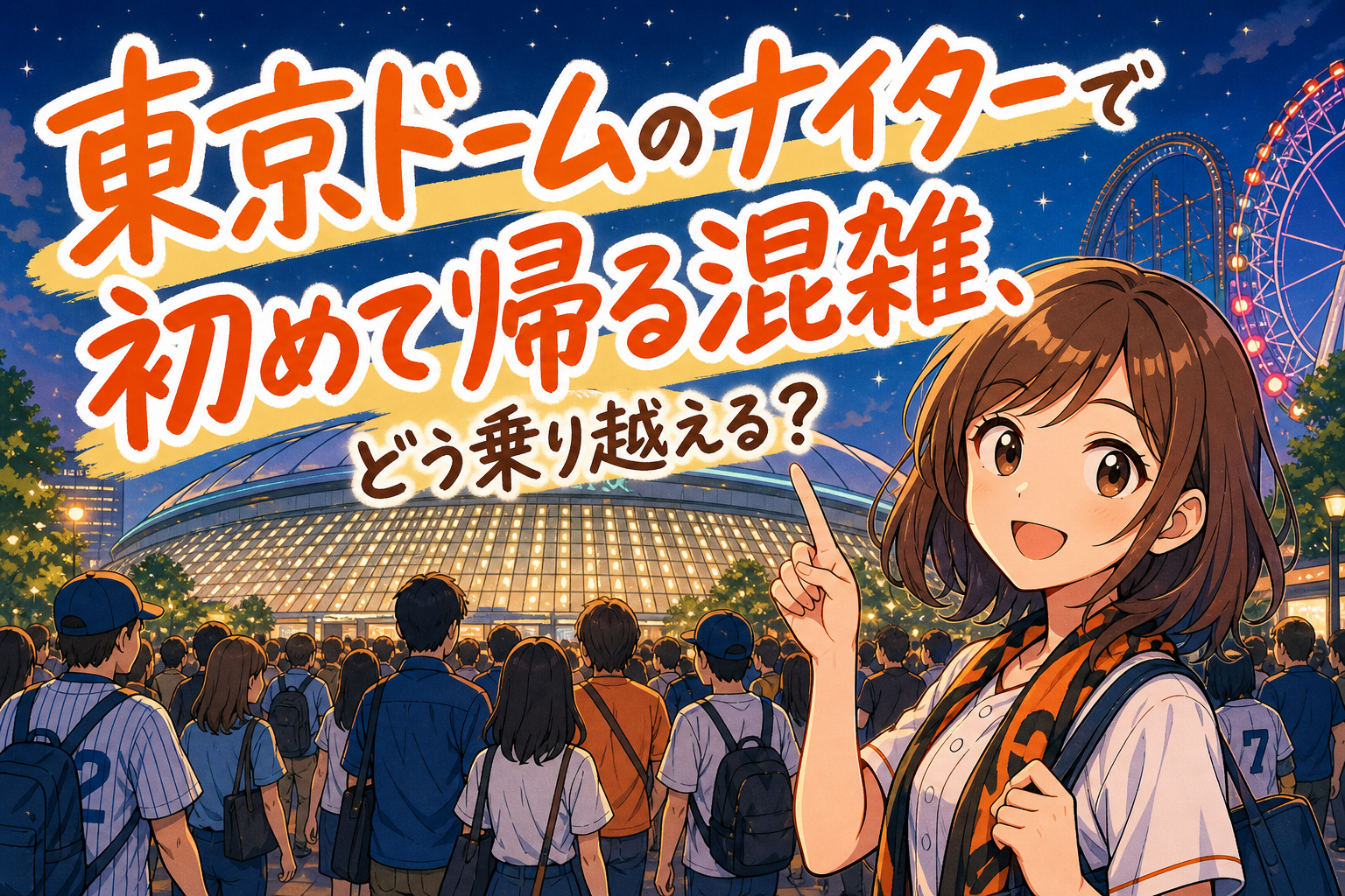 東京ドームのナイターで初めて帰る混雑、どう乗り越える？
