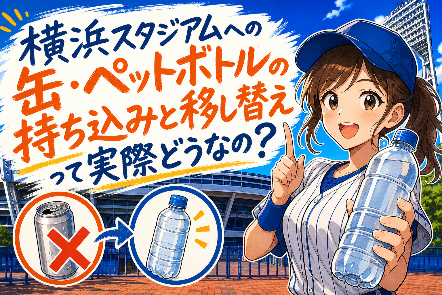 横浜スタジアムへの缶・ペットボトルの持ち込みと移し替えって実際どうなの?