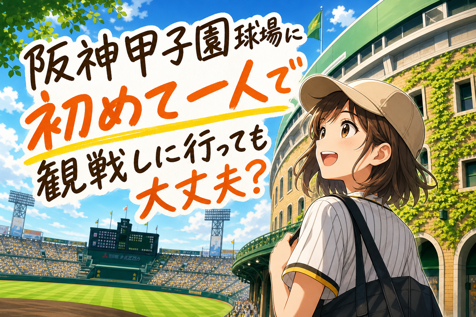 阪神甲子園球場に初めて一人で観戦しに行っても大丈夫?