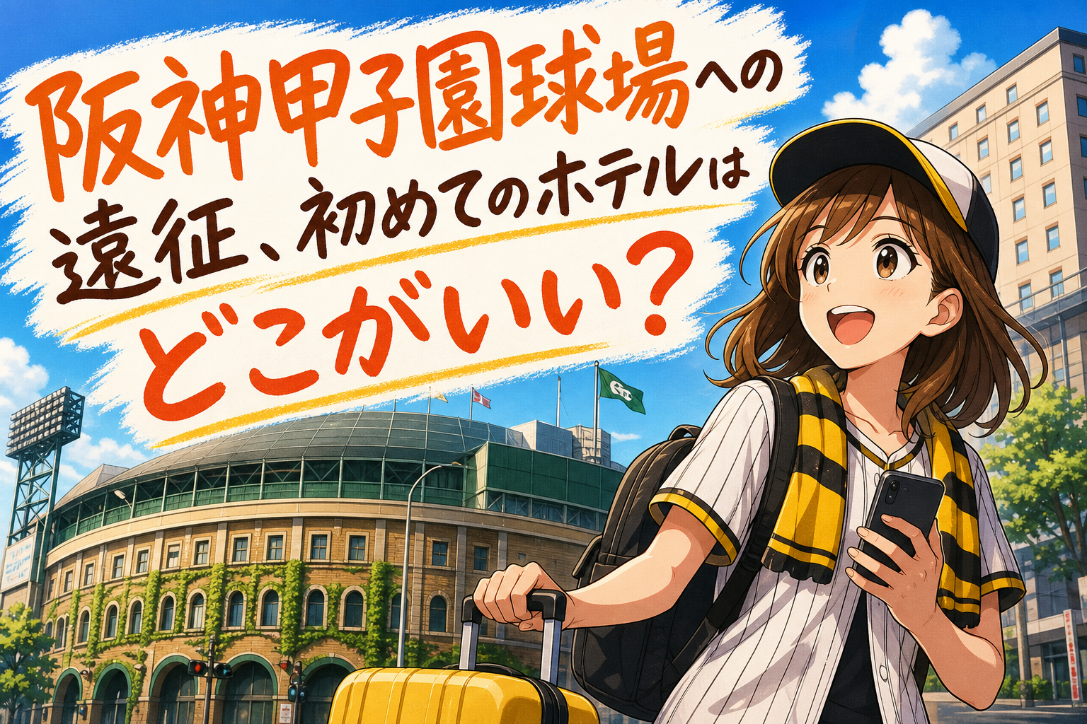 阪神甲子園球場への遠征、初めてのホテルはどこがいい？