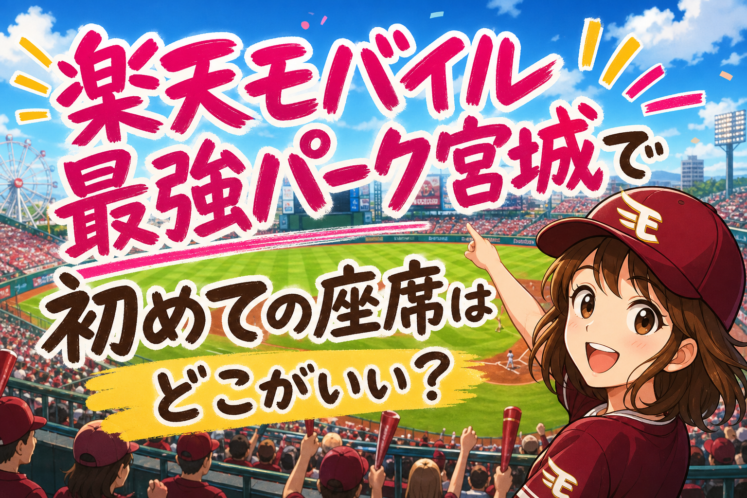 楽天モバイル最強パーク宮城で初めての座席はどこがいい?