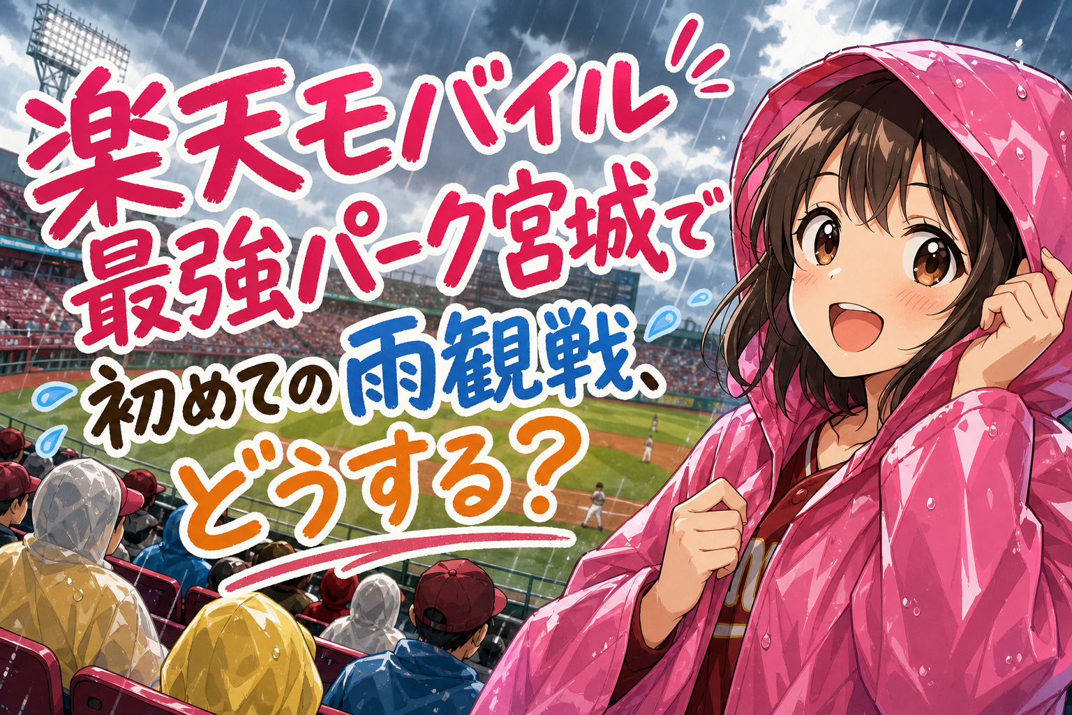 楽天モバイル最強パーク宮城で初めての雨観戦、どうする？