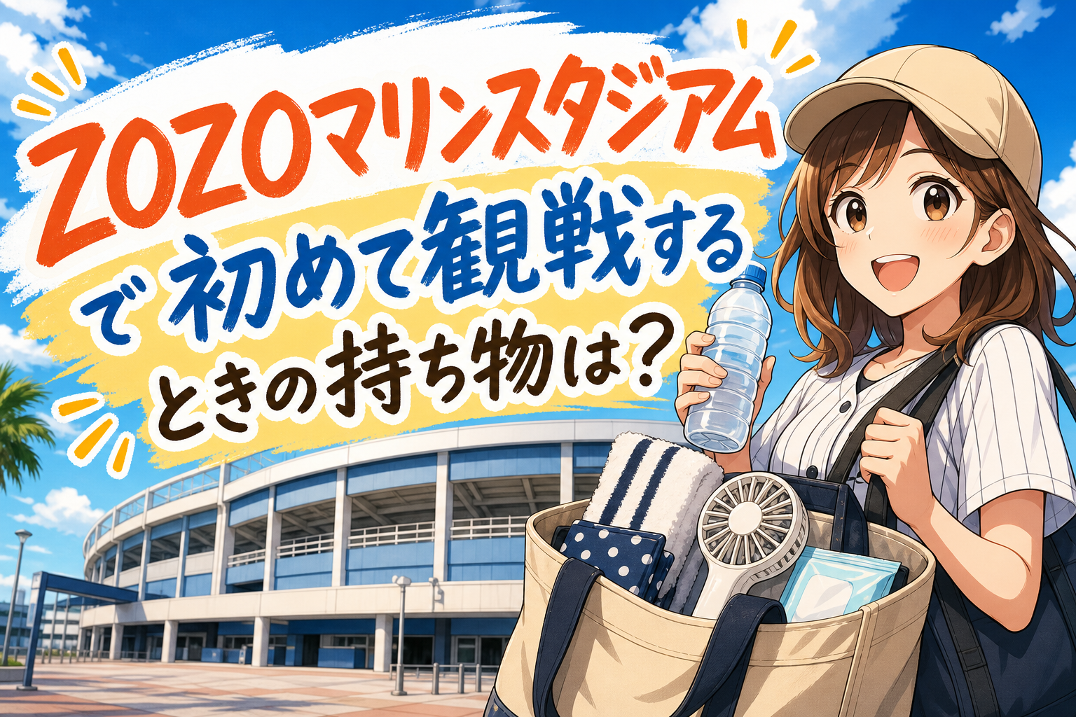 ZOZOマリンスタジアムで初めて観戦するときの持ち物は？