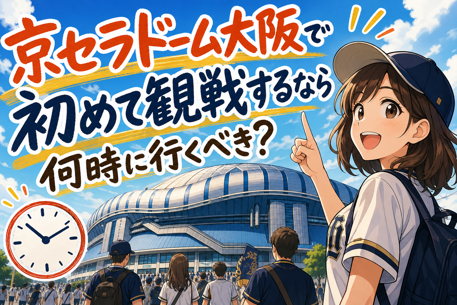 京セラドーム大阪で初めて観戦するなら何時に行くべき？