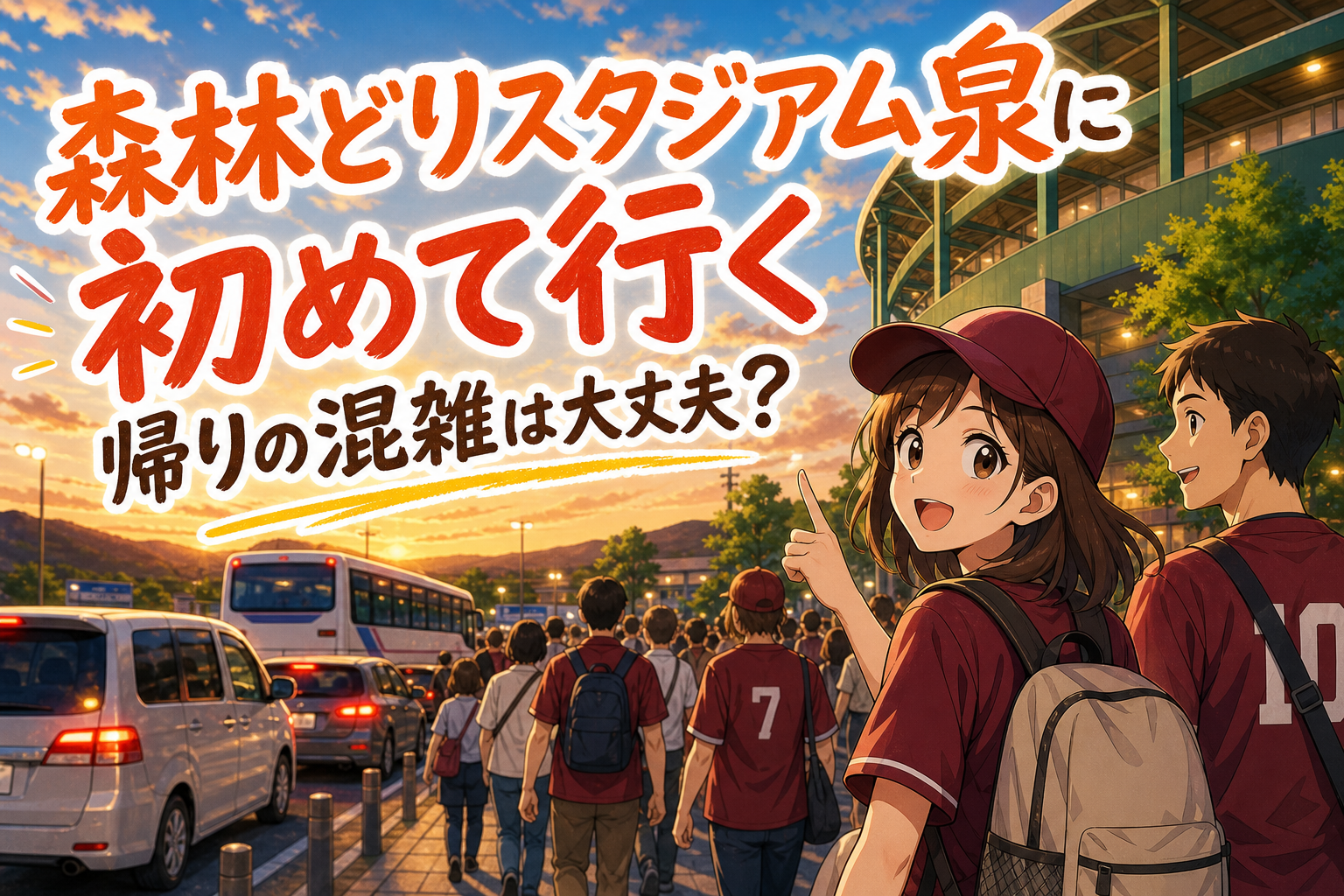 森林どりスタジアム泉に初めて行く帰りの混雑は大丈夫？