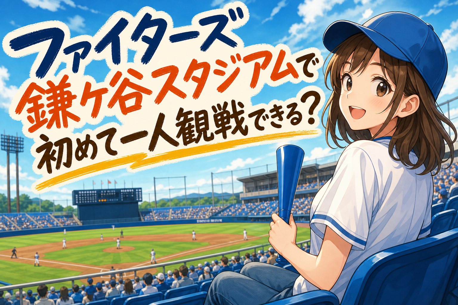 ファイターズ鎌ケ谷スタジアムで初めて一人観戦できる？