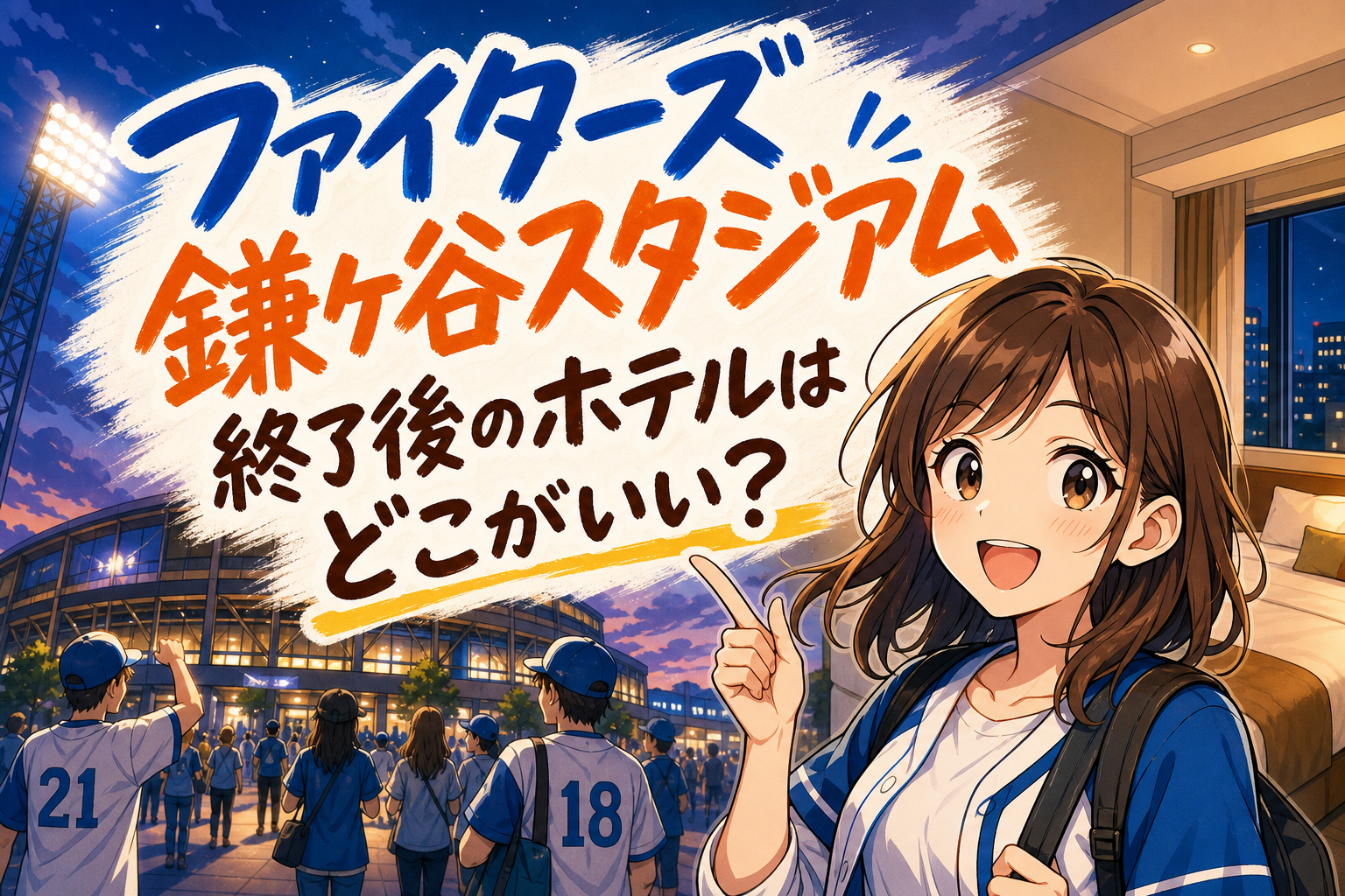 ファイターズ鎌ケ谷スタジアム終了後のホテルはどこがいい？