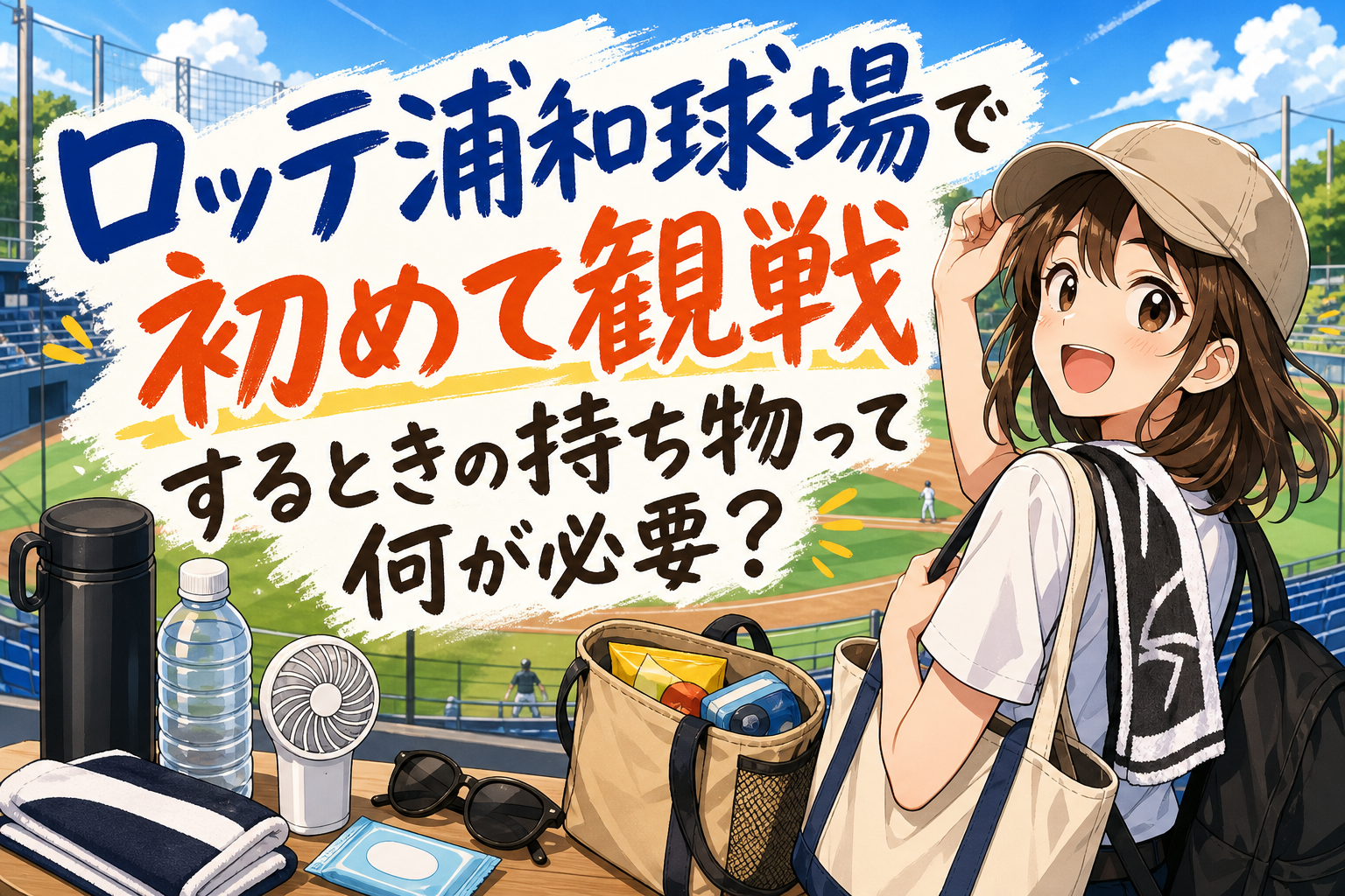 ロッテ浦和球場で初めて観戦するときの持ち物って何が必要?