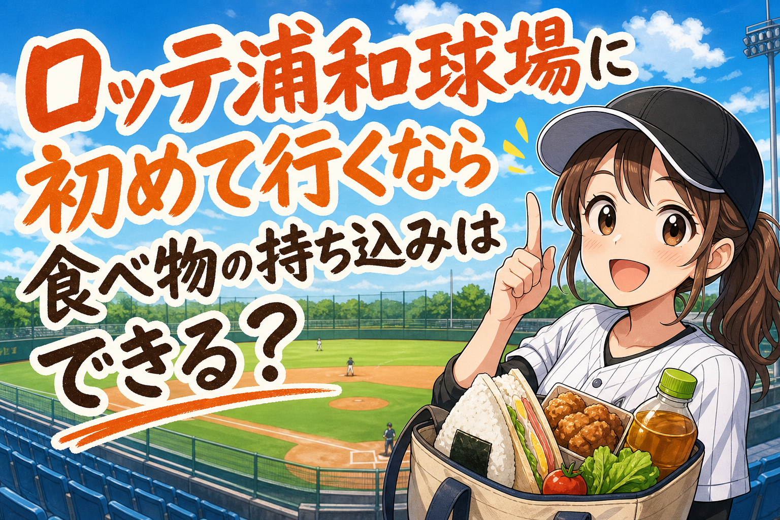 ロッテ浦和球場に初めて行くなら食べ物の持ち込みはできる？