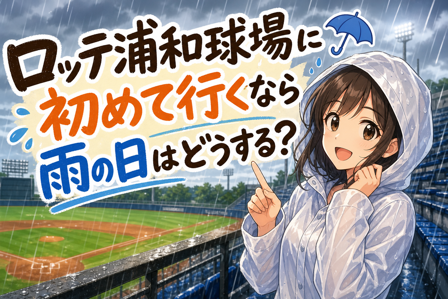 ロッテ浦和球場に初めて行くなら雨の日はどうする？
