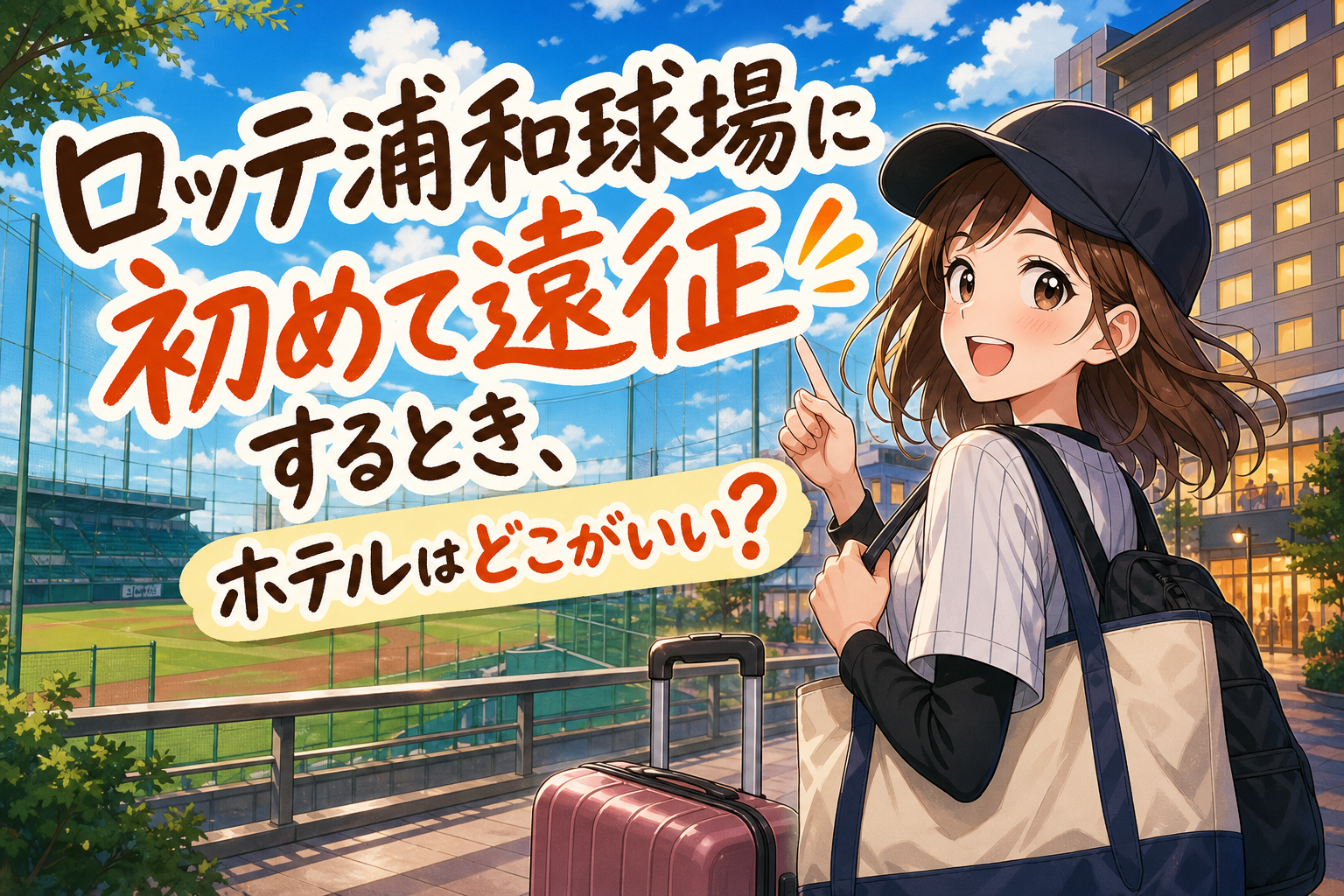 ロッテ浦和球場に初めて遠征するとき、ホテルはどこがいい?