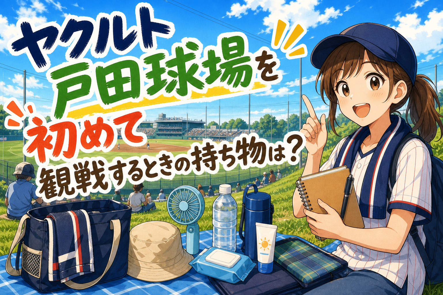 ヤクルト戸田球場を初めて観戦するときの持ち物は?