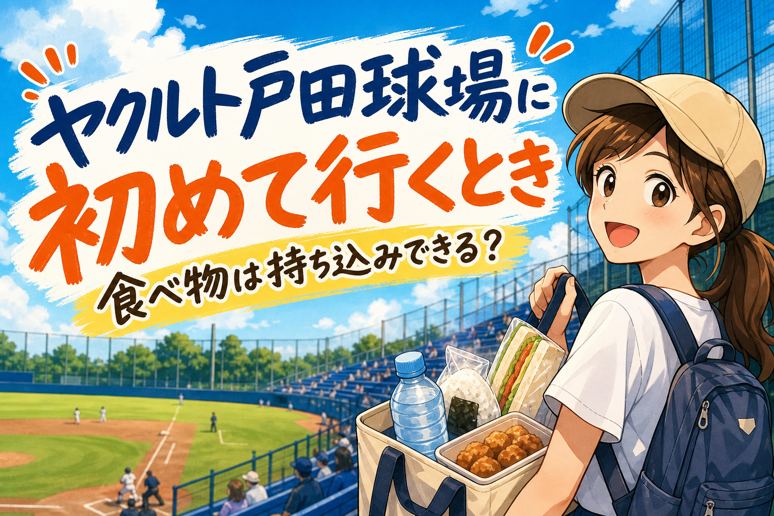 ヤクルト戸田球場に初めて行くとき食べ物は持ち込みできる？