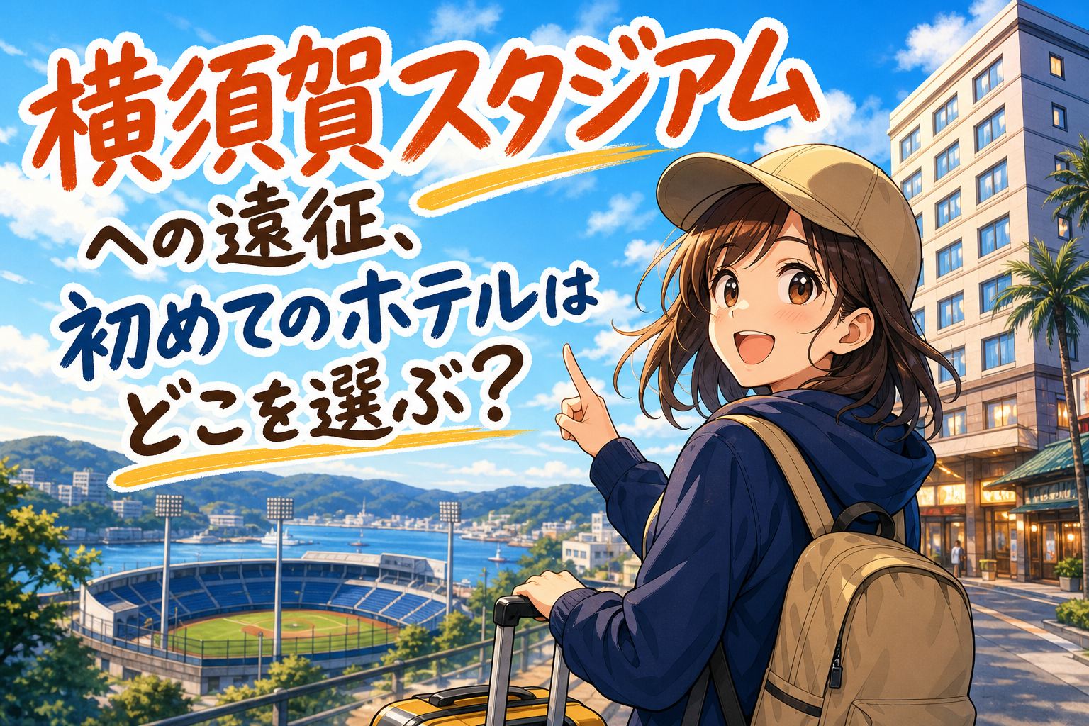 横須賀スタジアムへの遠征、初めてのホテルはどこを選ぶ?