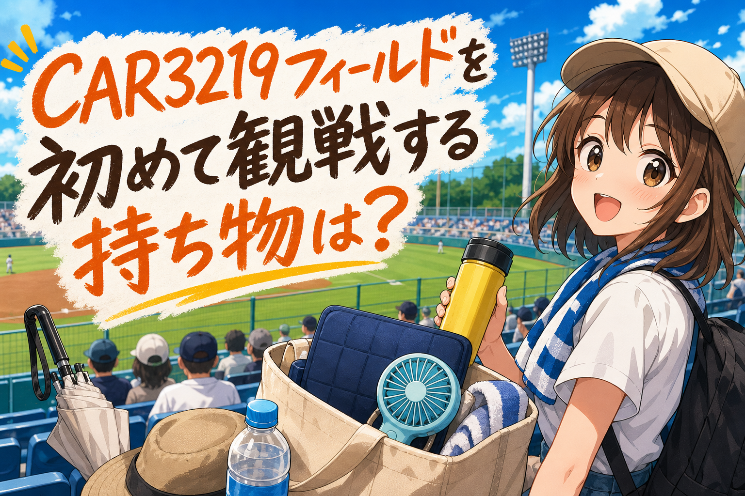 CAR3219フィールドを初めて観戦する持ち物は？