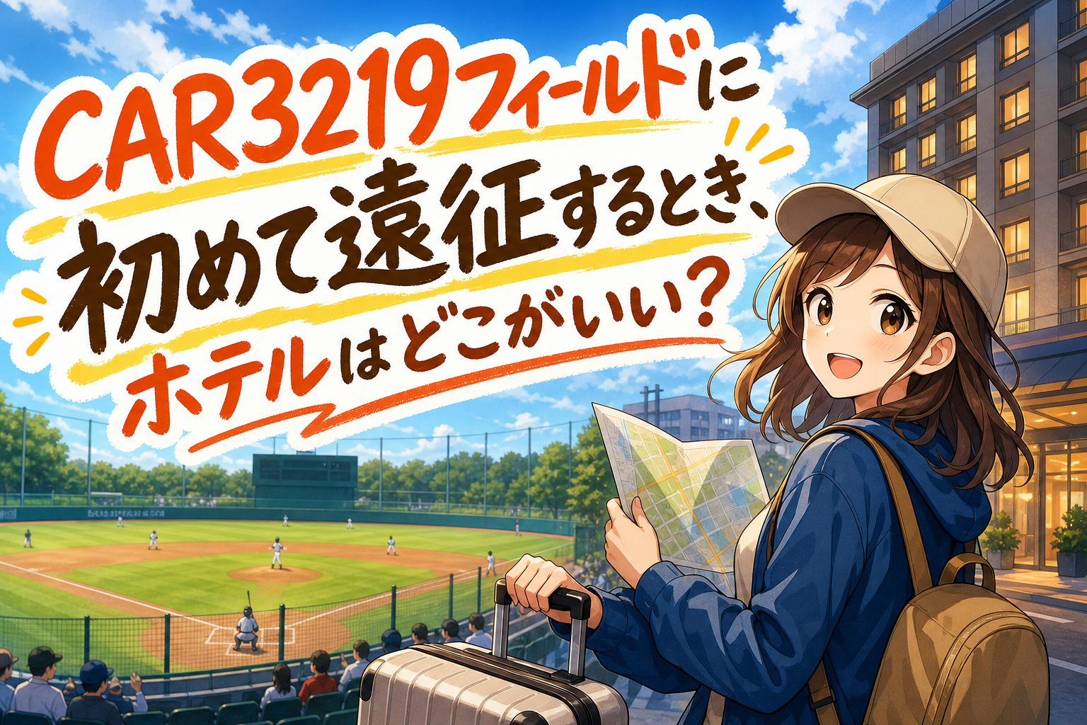 CAR3219フィールドに初めて遠征するとき、ホテルはどこがいい?